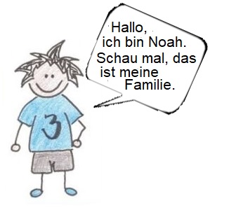 Noah says "Hallo ich bin Noah".