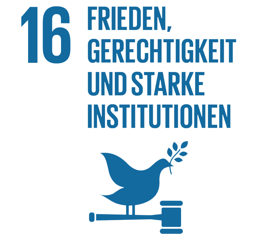 SDG16 - Frieden, Gerechtigkeit und starke Institutionen