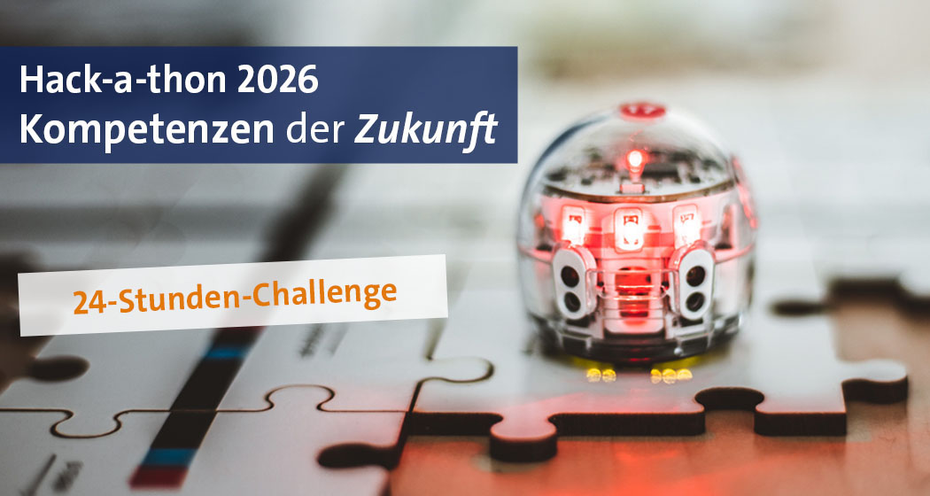 Hach-a-thon 2026 
Kompetenzen der Zukunft 
24-Stunden-Challenge
Beispielbild; Ozobot auf Puzzle