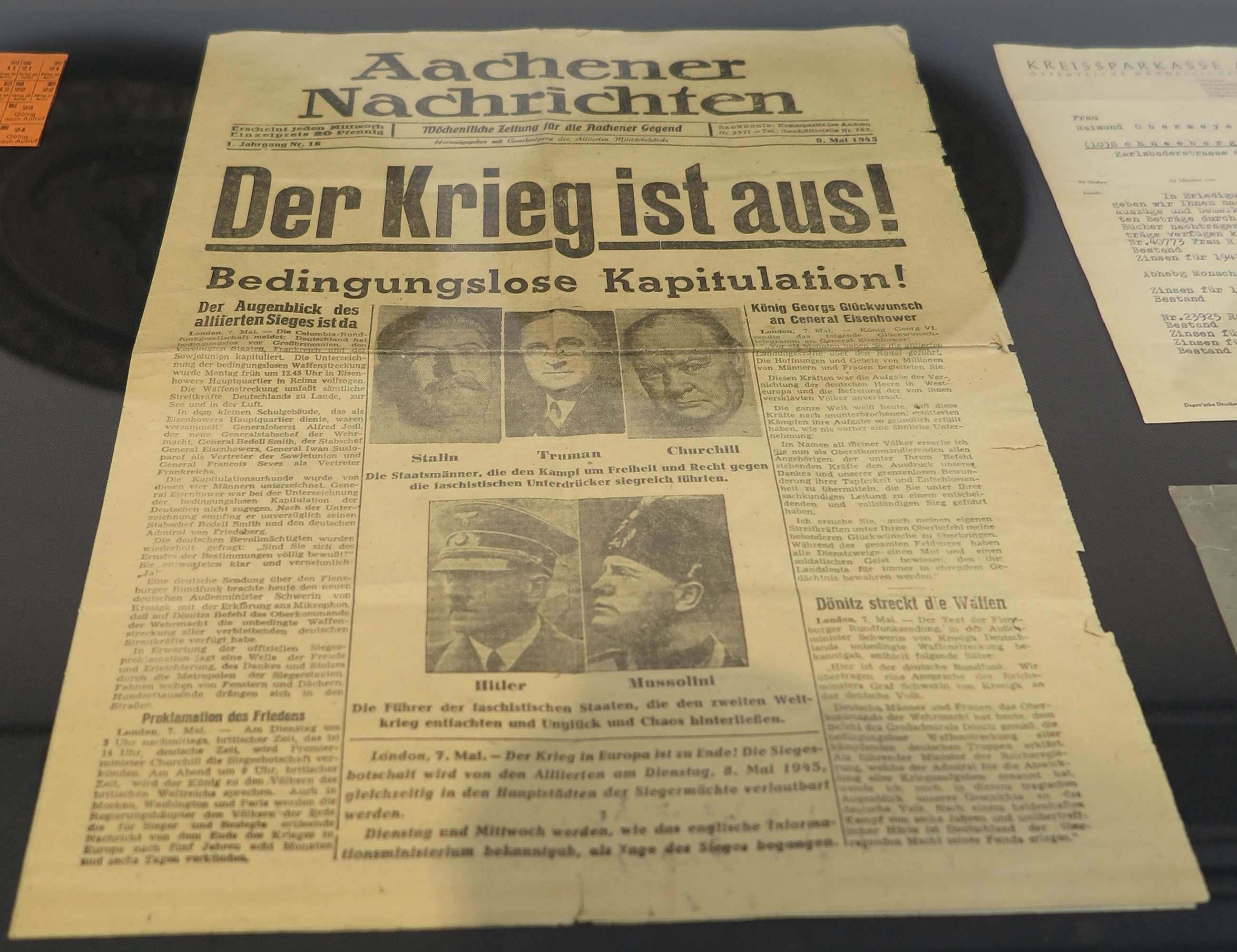 Der Krieg ist aus!