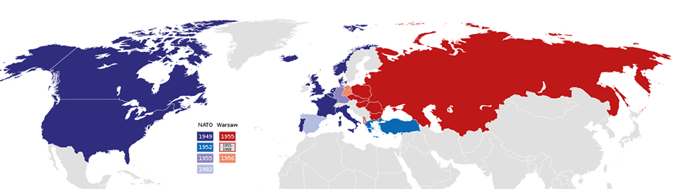 Grenzen von NATO und Warschauer Pakt