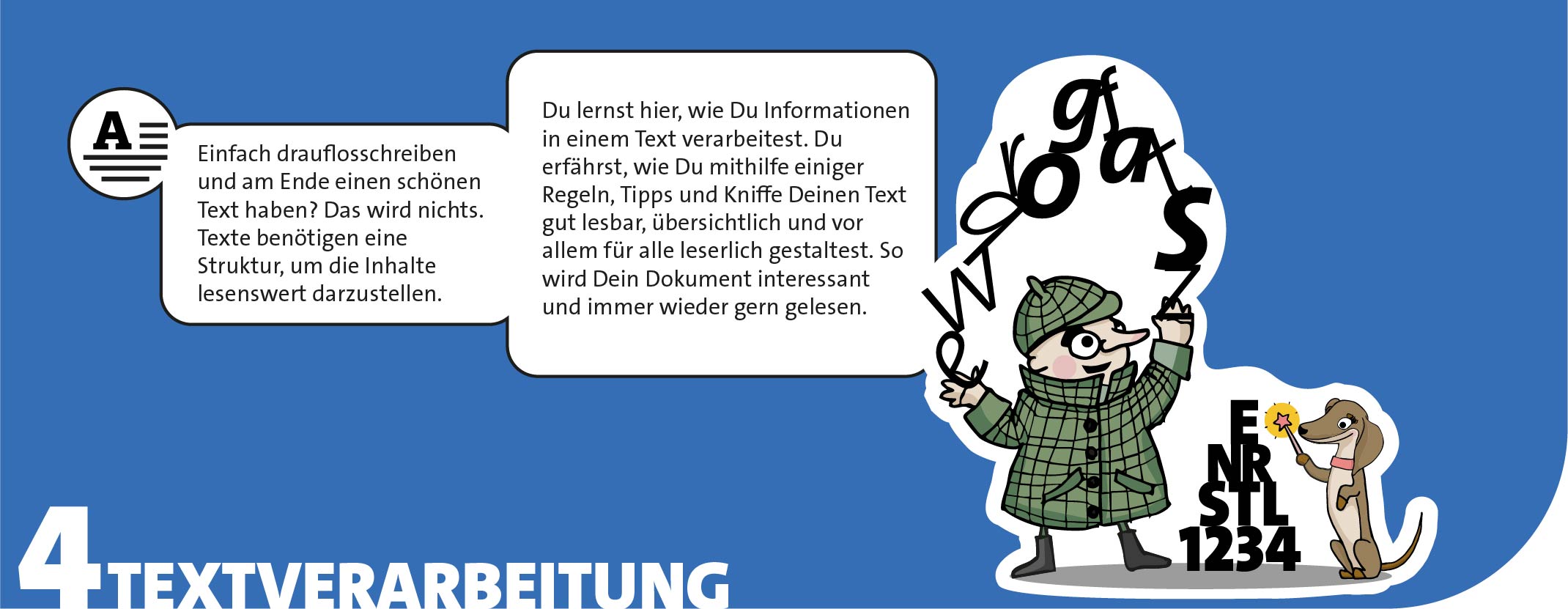 Du lernst, wie du Dokumente übersichtlich und gut lesbar gestaltest