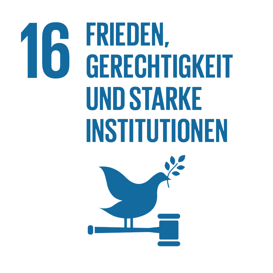 SDG 16 - Frieden, Gerechtigkeit und starke Institutionen
