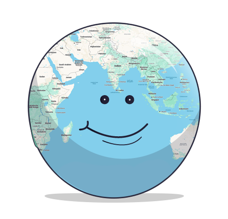 ein Bild, auf dem ein Globus mit einer physischen Weltkarte abgebildet ist