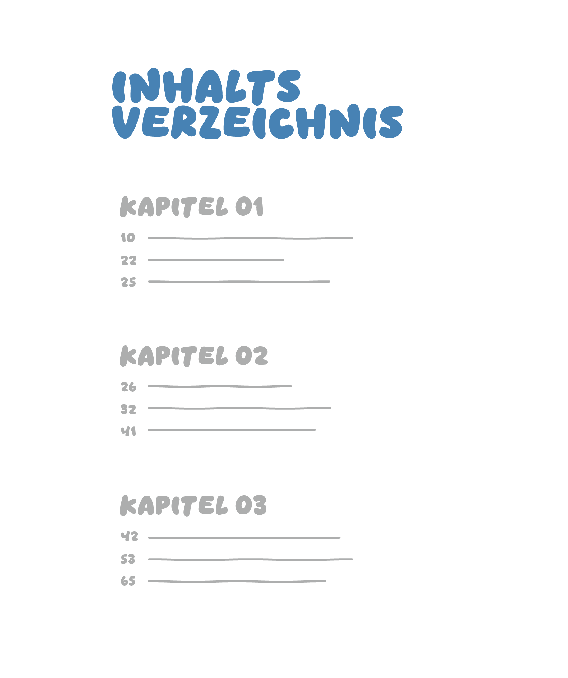 Beispielbild für ein Inhaltsverzeichnis
