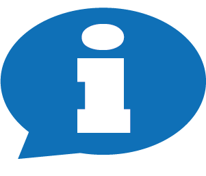 Icon Hinweis: Sprechblase mit i