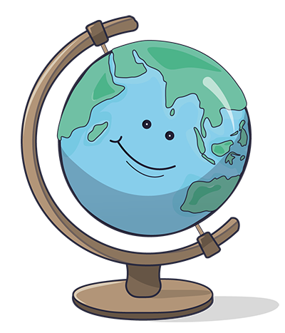 Bild: Globus mit Standfuß