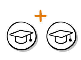 Das Bild zeigt, wie ein bestehender Moodle-Kurs mit einem neuen verschmolzen werden kann (dargestellt mit Additionszeichen).