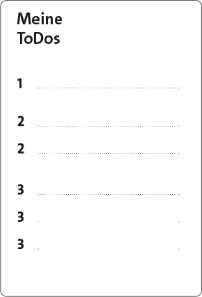 Vorlage Liste für To Dos