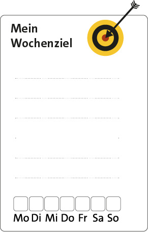 Vorlage für Wochenziele