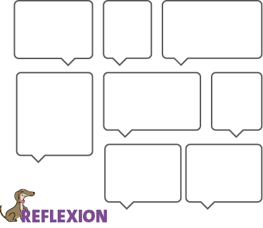 Vorlage mit leeren Kästchen um Komplimente aufzuschreiben