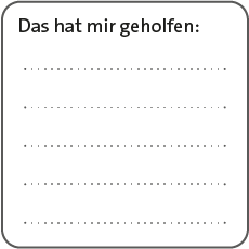 Vorlage: Das hat mir geholfen