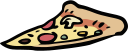 Zeichnung: ein Stück Pizza
