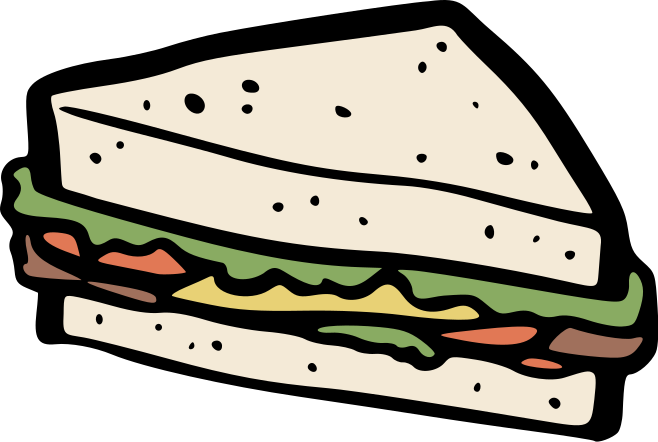 Zeichnung: ein Sandwich