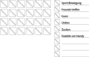 Vorlage um einen tagesplan zu erstellen