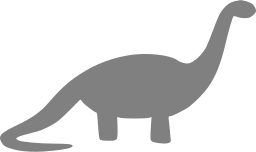 eine graue Silhouette eines Tieres mit Schwanz und langem Hals