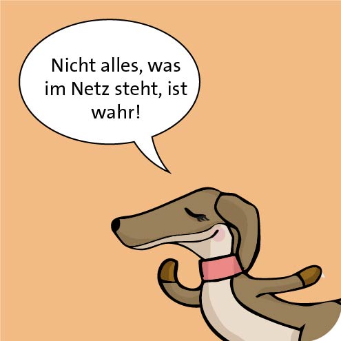 Nicht alles, was im Netz steht, ist wahr!