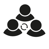 Symbol für Gruppenarbeit