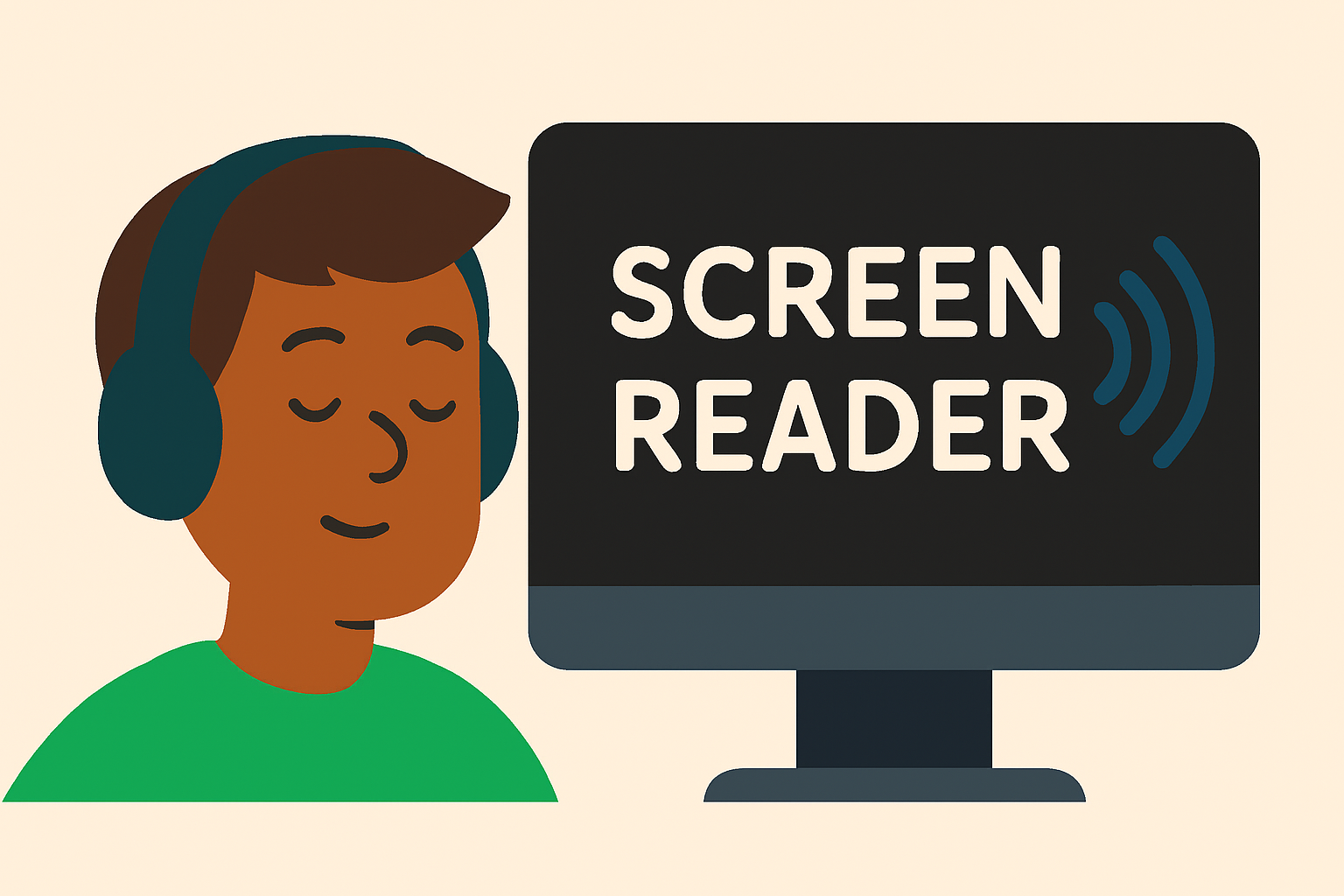 Symbolgrafik für einen Screenreader