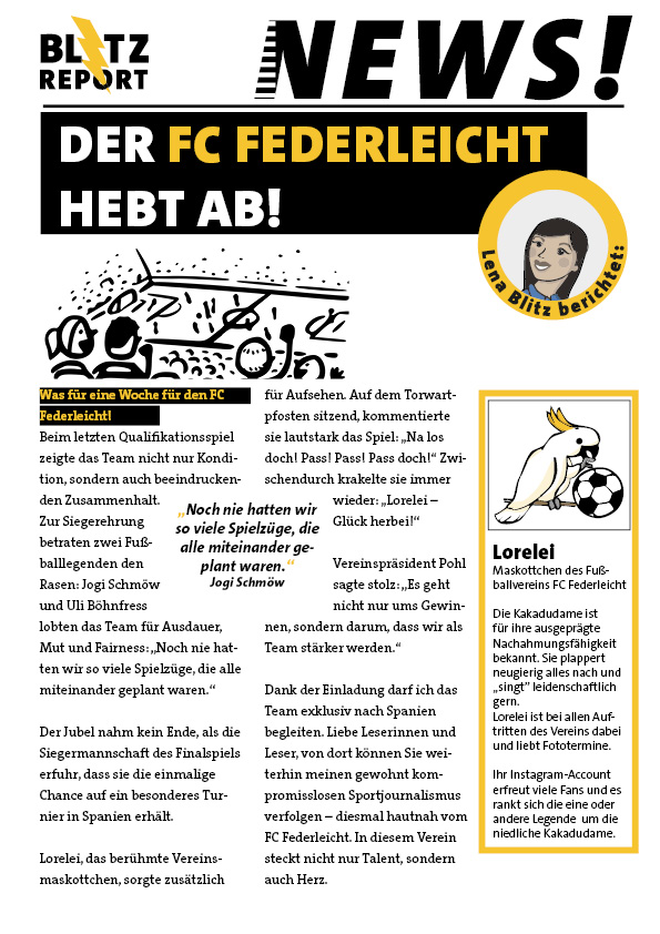 Zeitungsartikel von Lena Blitz