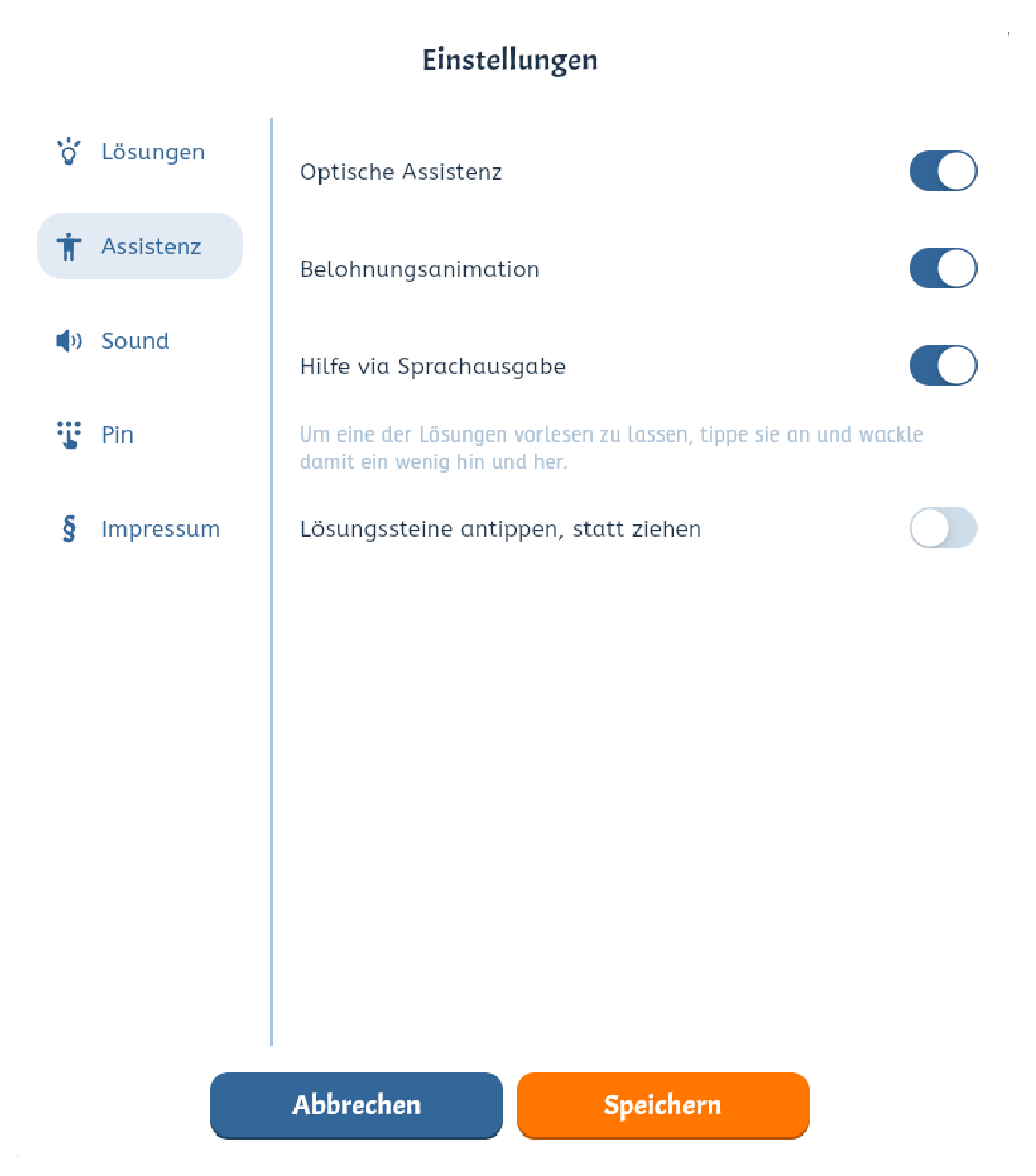 Screenshot der WS Go App