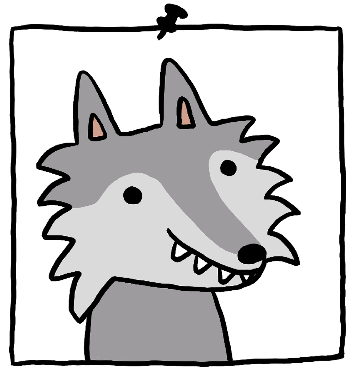Bild Leitfigur Wolf lächelnd