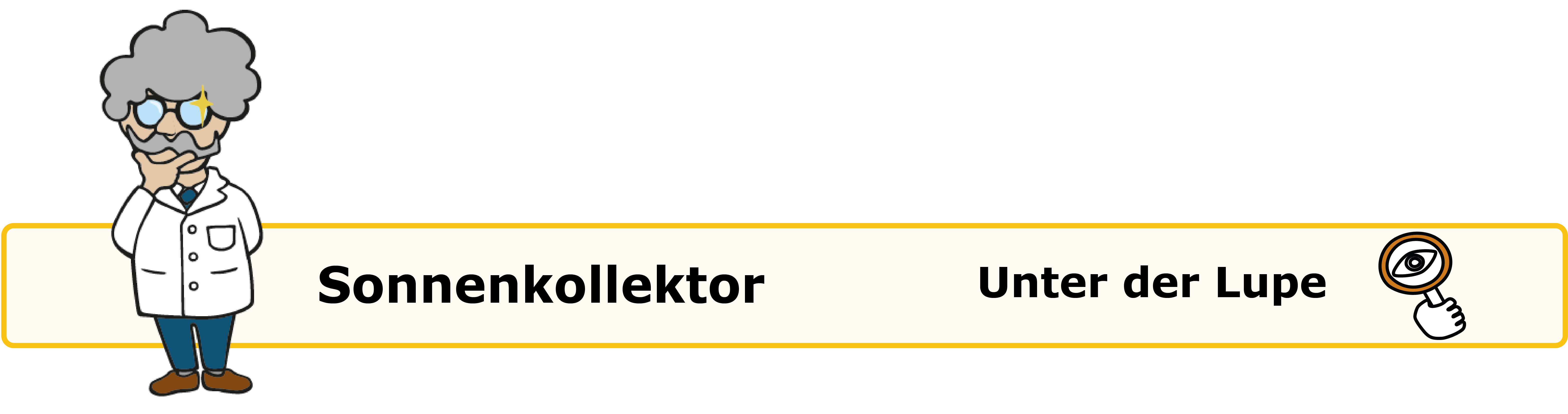 Sonnenkollektor - Unter der Lupe