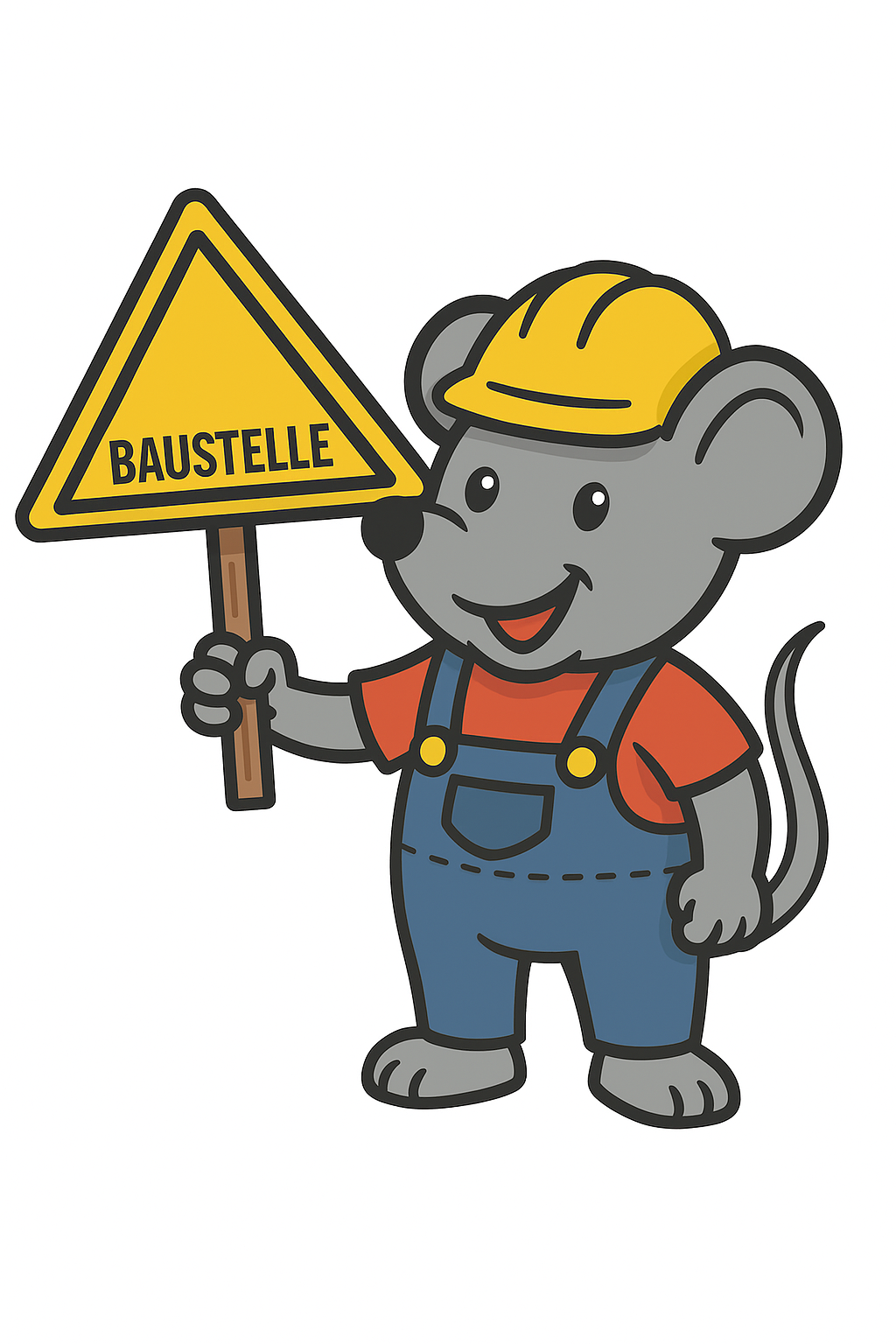 Akazie mit Baustellenschild

