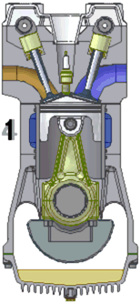 Animation Viertakt-Otto-Motor