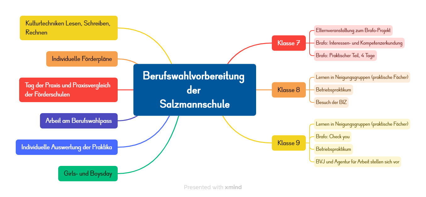 Mindmap Berufsvorbereitung